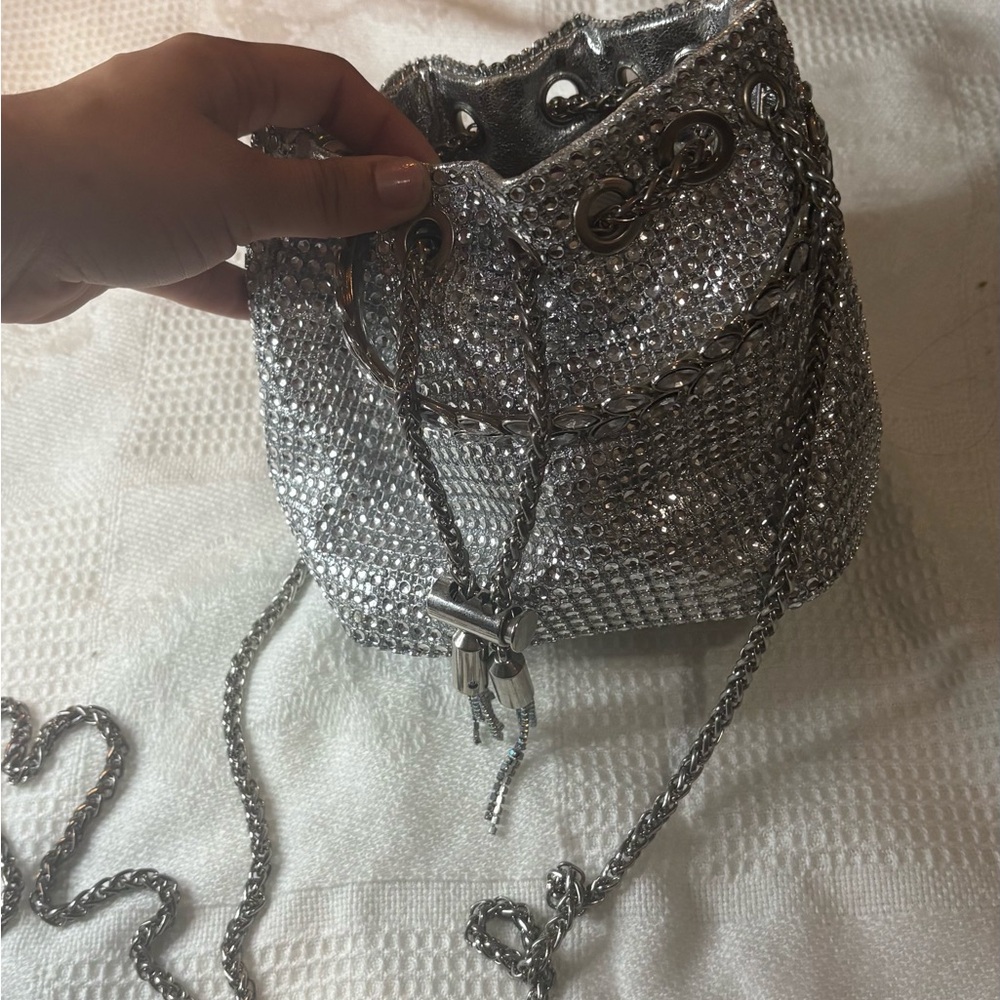 Bling Rhinestone Decor Bucket Bag - Picture 2 of 4